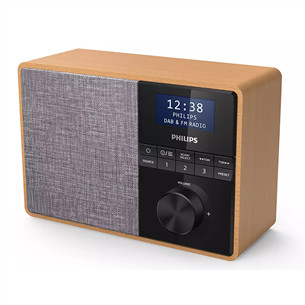Philips TAR5505, DAB+, FM, Bluetooth, su laikmačiu, rudas - Radijas