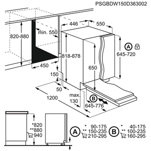 Įmontuojama indaplovė Electrolux Prekė - EEA12100L