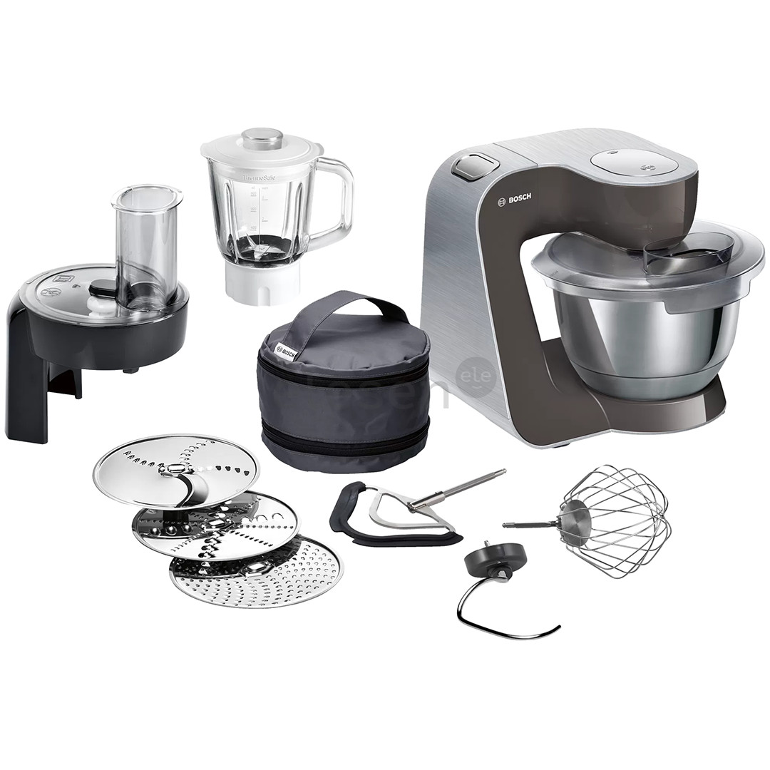 Bosch MUM5, 3,9 л/0,8 л, 1000 Вт, нерж. сталь/коричневый - Кухонный комбайн Товар - MUM58A20