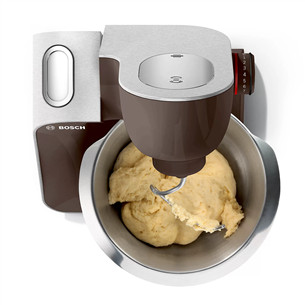 Bosch MUM5, 3,9 л/0,8 л, 1000 Вт, нерж. сталь/коричневый - Кухонный комбайн Товар - MUM58A20