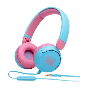 JBL JR310, mėlynos/rožinės - Vaikiškos ausinės JBLJR310BLU