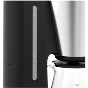 WMF KITCHENminis Aroma, резервуар для воды 0,625 л, черный/нерж. сталь - Кофеварка Товар - 412270011