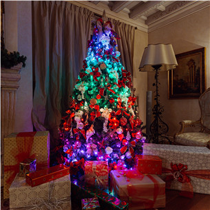 Twinkly 600 RGB LED String (Gen II), IP44, 48 m, juoda - Išmanioji kalėdinė girlianda