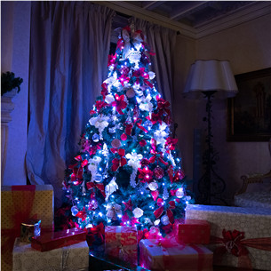 Twinkly 600 RGB LED String (Gen II), IP44, 48 m, juoda - Išmanioji kalėdinė girlianda