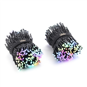 Twinkly 600 RGB LED String (Gen II), IP44, 48 m, juoda - Išmanioji kalėdinė girlianda