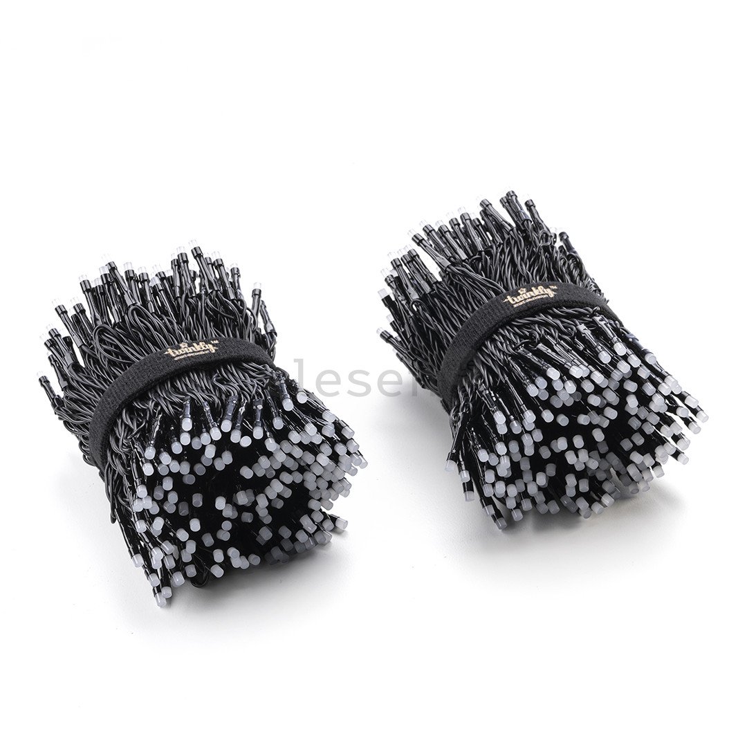 Twinkly 600 RGB LED String (Gen II), IP44, 48 m, juoda - Išmanioji kalėdinė girlianda