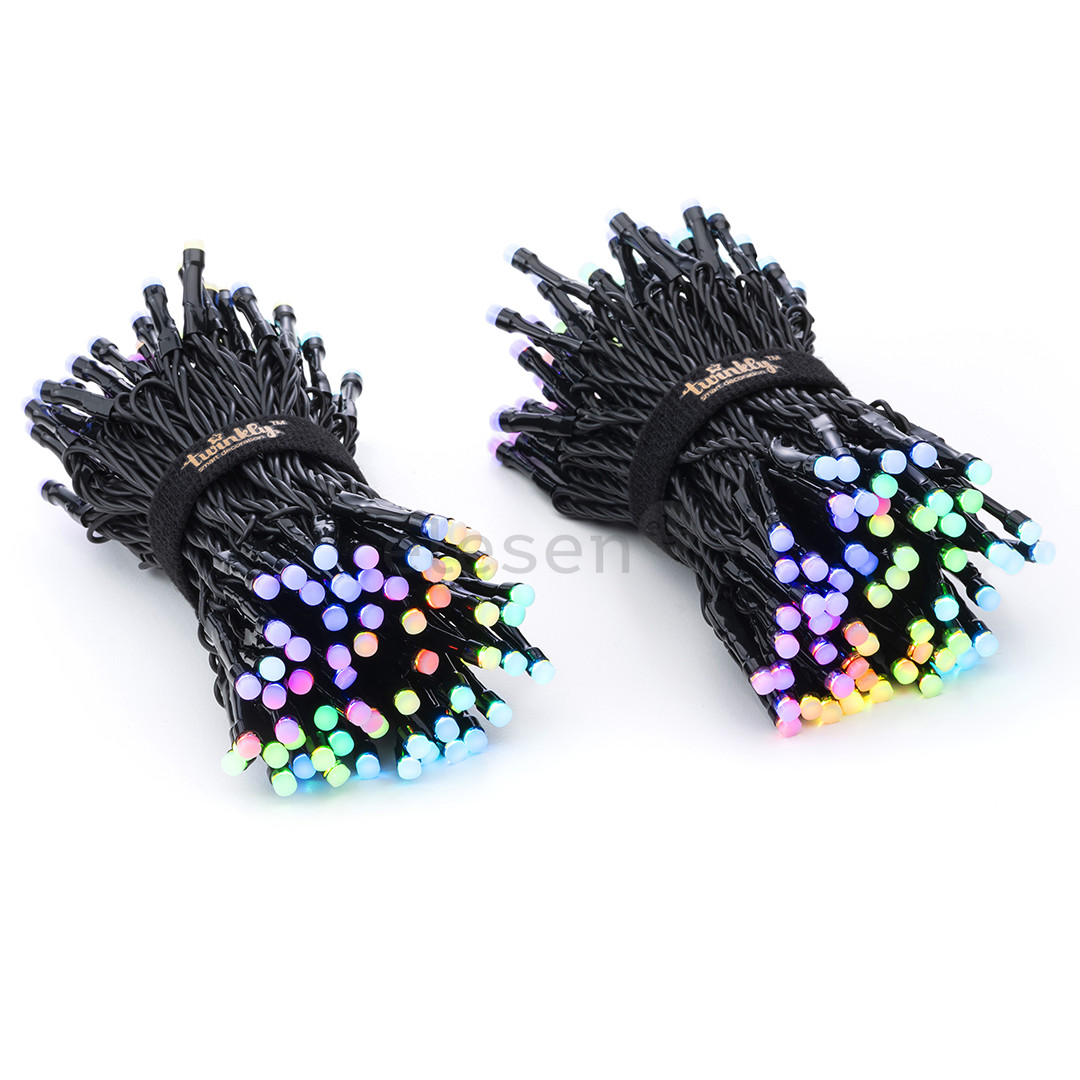 Twinkly Special Edition 250 RGB+W LED String (Gen II), IP44, 20 m, juoda - Išmanioji kalėdinė girlianda