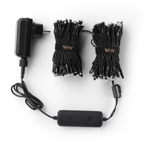 Twinkly Special Edition 250 RGB+W LED String (Gen II), IP44, 20 m, juoda - Išmanioji kalėdinė girlianda