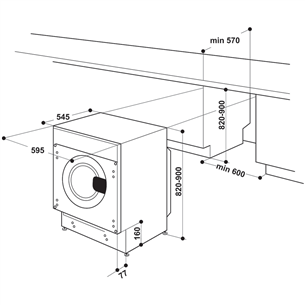 Įmontuojama skalbimo mašina Whirlpool  Prekė - BIWMWG71483EEU