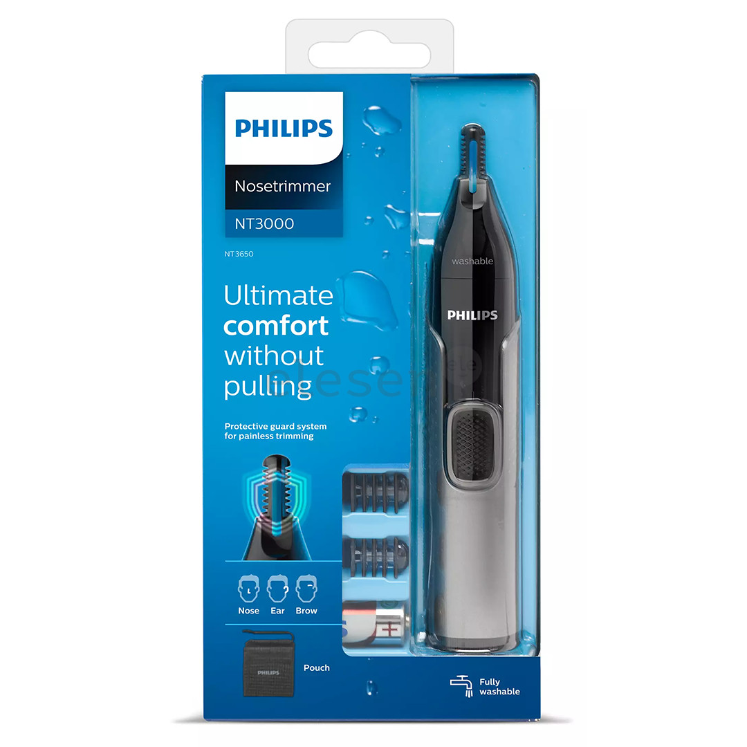 Philips 3000 juoda/pilka - Nosies plaukų kirpimo mašinėlė