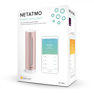 Netatmo Smart Indoor Air Quality Monitor, rožinio aukso spalvos - Klimato jutiklis