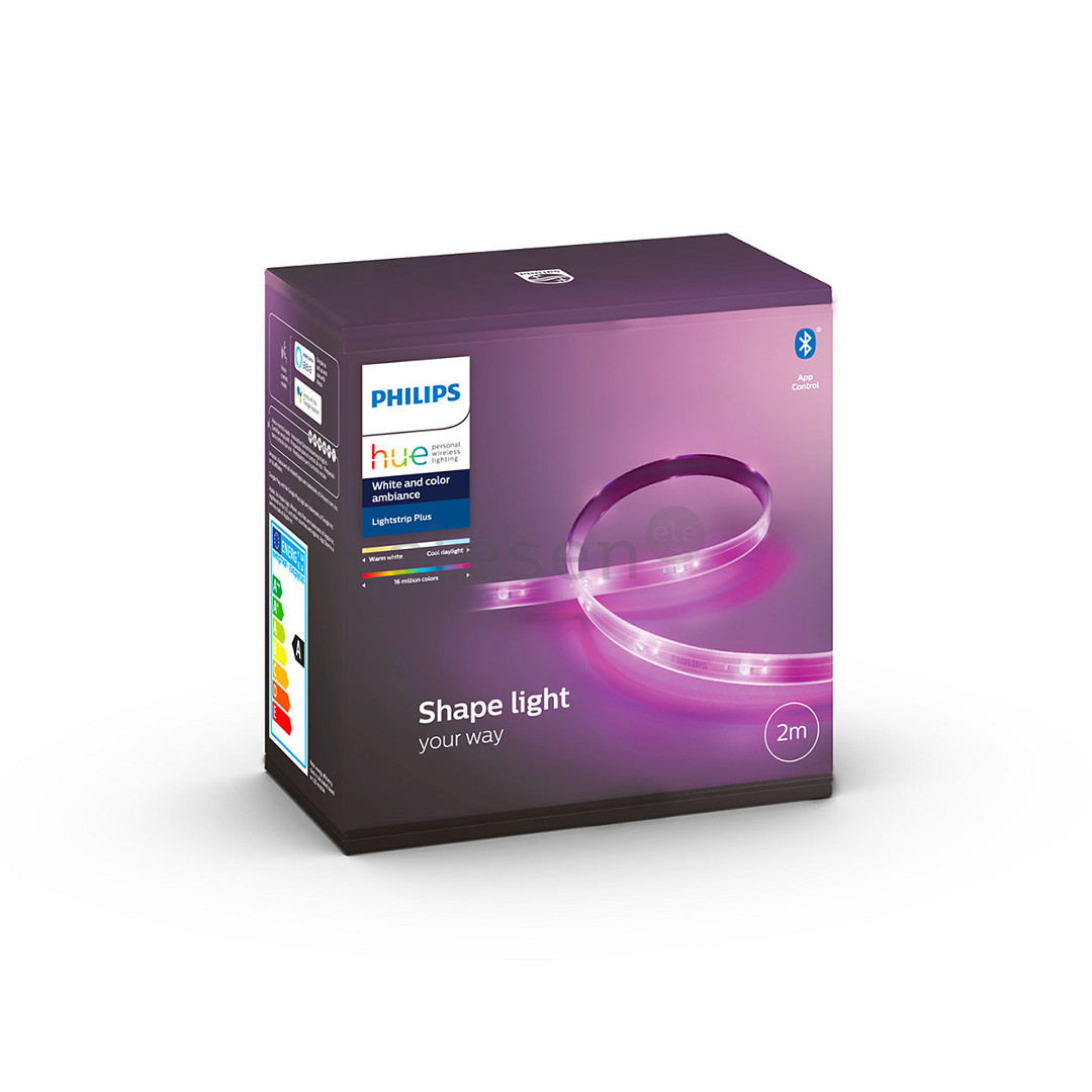 Philips Hue Lightstrip Plus, 2 m, daugiaspalvė - LED juosta