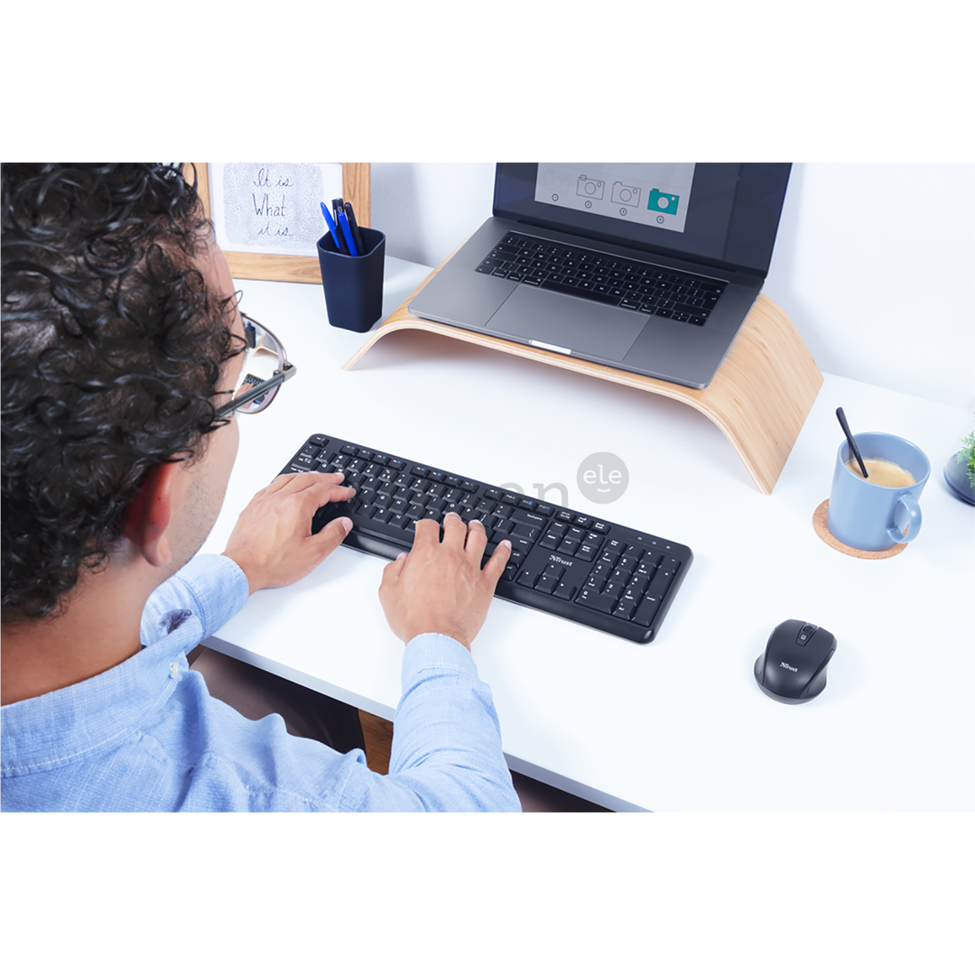 Klaviatūra ir pelė Trust Ody Silent, belaidės, RUS Prekė - 24159