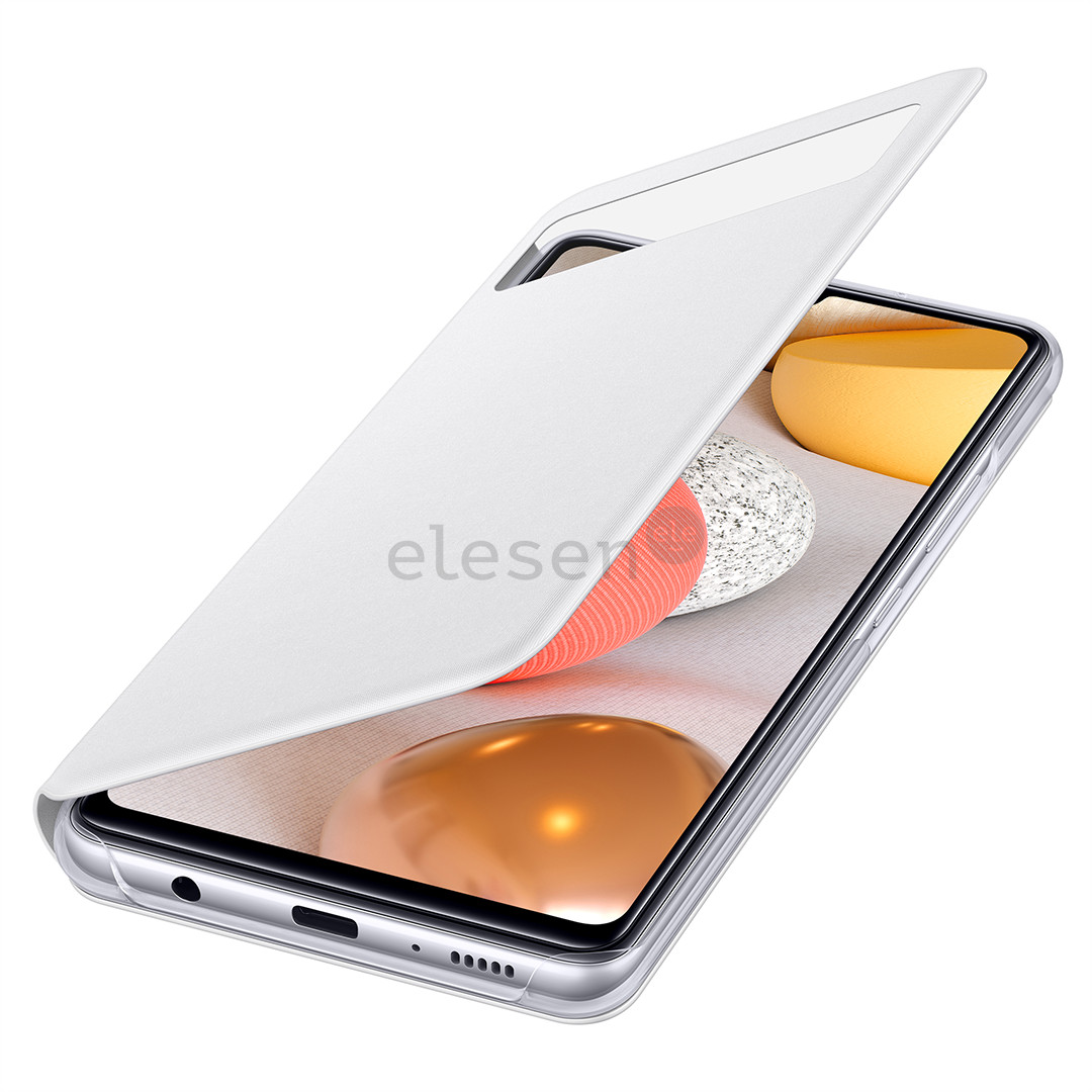 Dėklas Samsung Galaxy A42 Smart S View, Baltas Prekė - EF-EA426PWEGEE