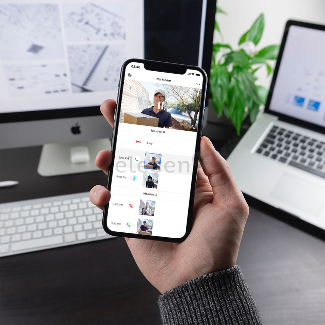Netatmo Smart Video Doorbell, 2 МП, WiFi, обнаружение людей, ночной режим, черный/серый/белый - Умный дверной звонок с камерой