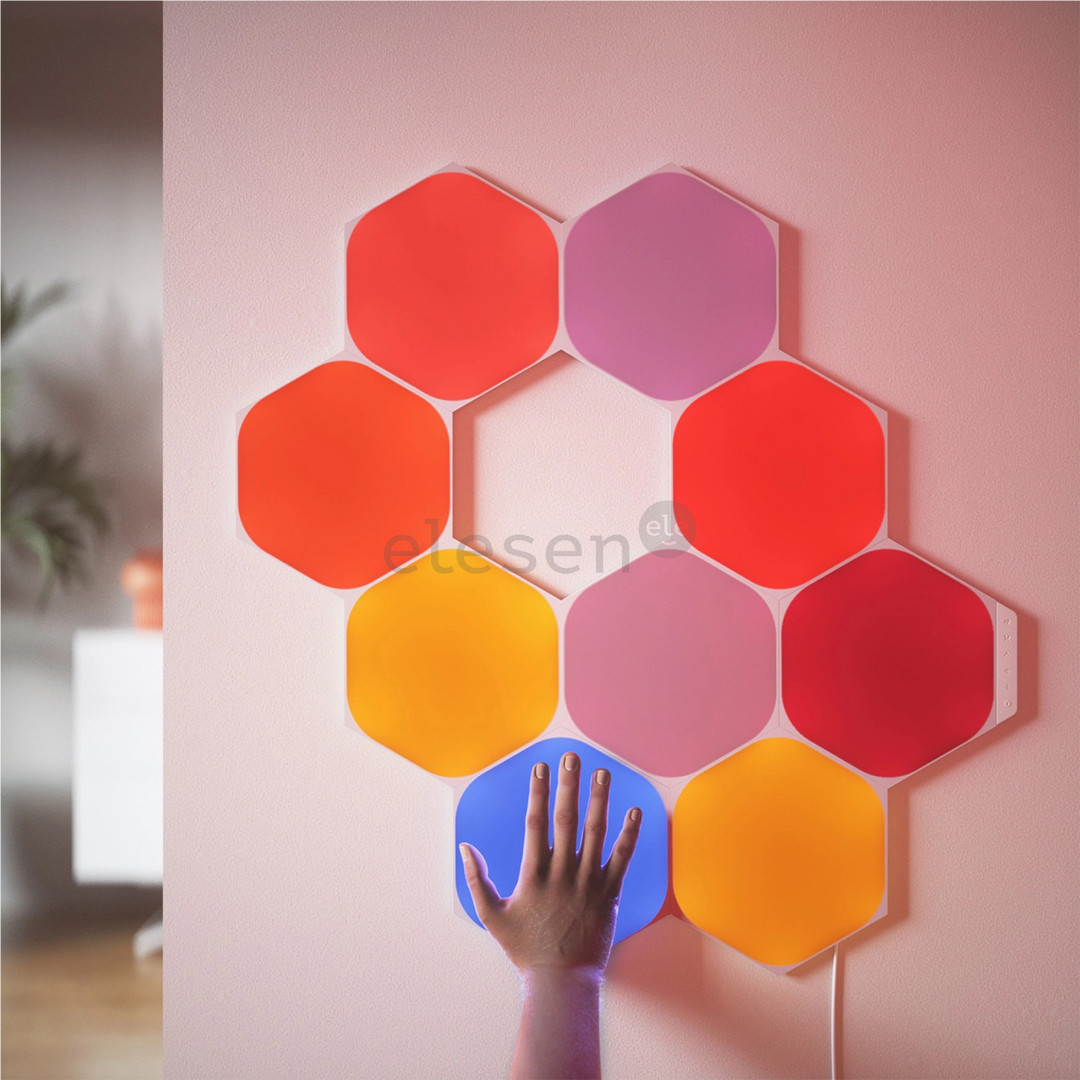 Nanoleaf Shapes Hexagons, 9 panels, white - Smart Lights Starter Kit Item - NL42-0002HX-9PK