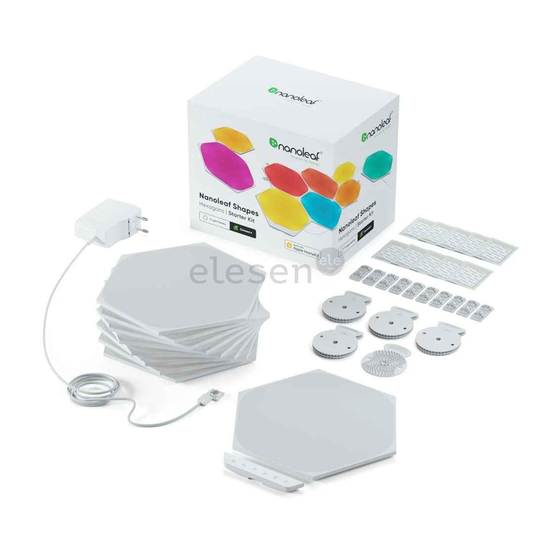 Nanoleaf Shapes Hexagons, 9 panels, white - Smart Lights Starter Kit Item - NL42-0002HX-9PK