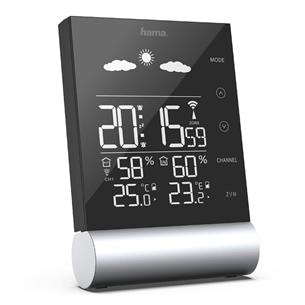 Hama Black Line, black/silver - Weather station Item - 00186417