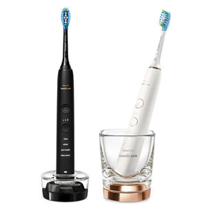 Elektrinis dantų šepetukas Philips Sonicare DiamondClean 9000, 2 pieces, black/white Prekė - HX9914/57 HX9914/57
