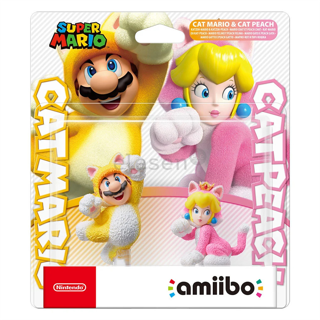 Фигурки Amiibo Cat Mario и Peach