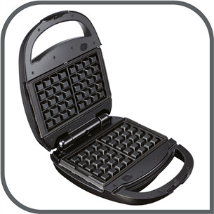 Tefal Snack Time, 3 in 1, 700 W, black/inox - Sancwich toaster Item - SW342D38