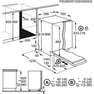 Electrolux 700 GlassCare, 15 комплектов посуды - Интегрируемая посудомоечная машина
