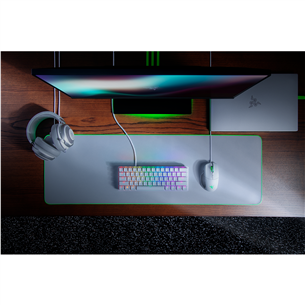 Razer Huntsman Mini Mercury Ed. Razer Red Switch, SWE, white - Mechanical Keyboard Item - RZ03-03392000-R3N1