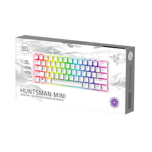 Razer Huntsman Mini Mercury Ed. Razer Red Switch, SWE, white - Mechanical Keyboard Item - RZ03-03392000-R3N1