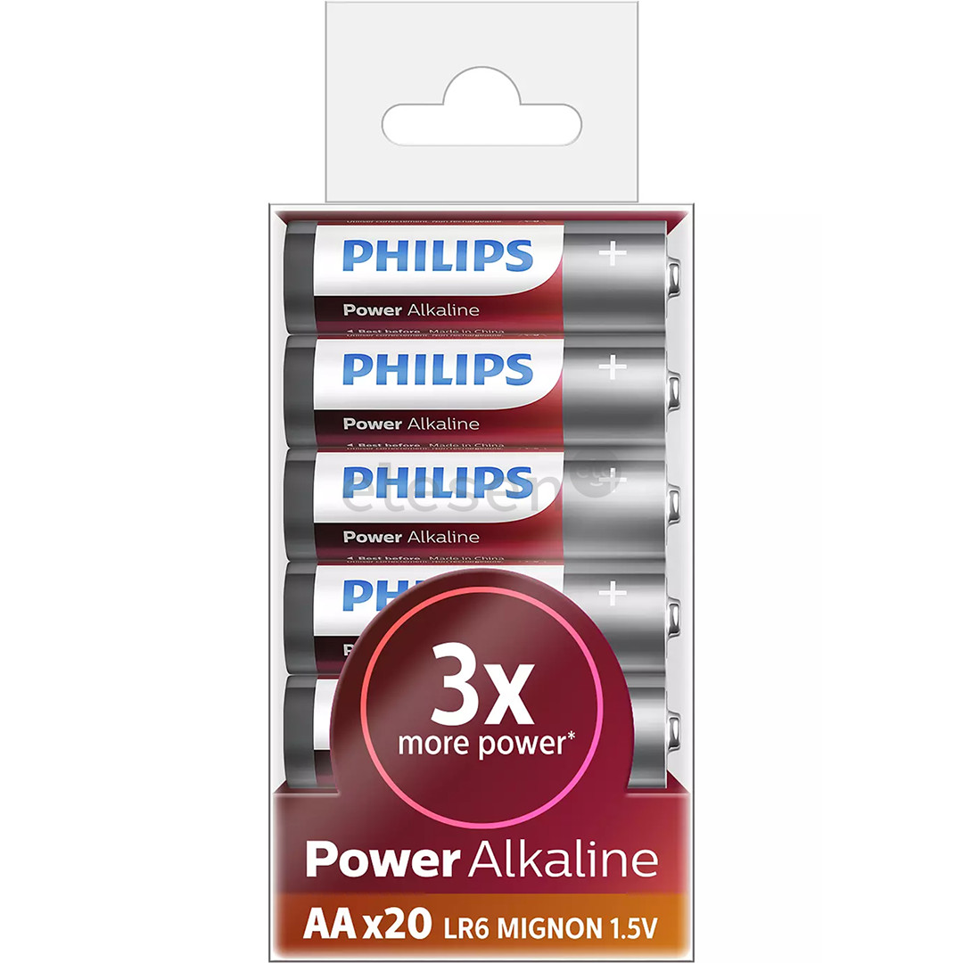 Philips Power Alkaline, AA/LR6P, 20 pcs - Battery
