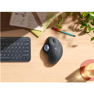 Pelė Logitech M575 Ergo Trackball, Belaidė, Juoda Prekė - 910-005872