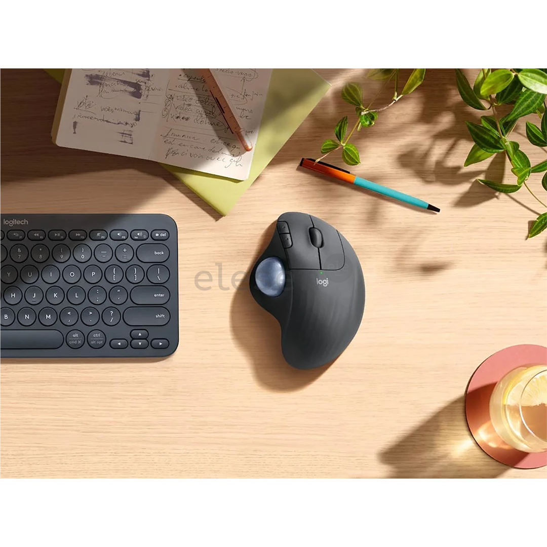 Pelė Logitech M575 Ergo Trackball, Belaidė, Juoda Prekė - 910-005872