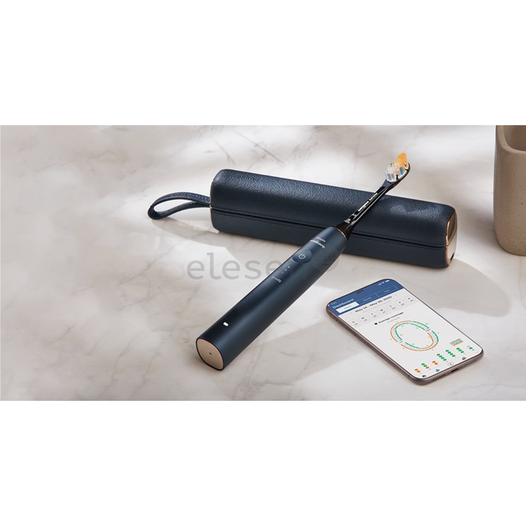 Philips Sonicare 9900 Prestige SenseIQ, su kelioniniu dėklu, tamsiai mėlynas - Elektrinis dantų šepetėlis