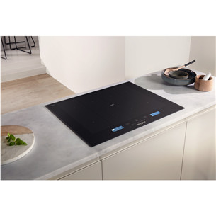 Whirlpool, plotis 65 cm, berėmė, juoda - Įmontuojama indukcinė kaitlentė