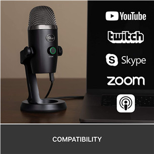 Blue Yeti Nano, 3,5 мм, USB, черный - Микрофон Товар - 988-000401