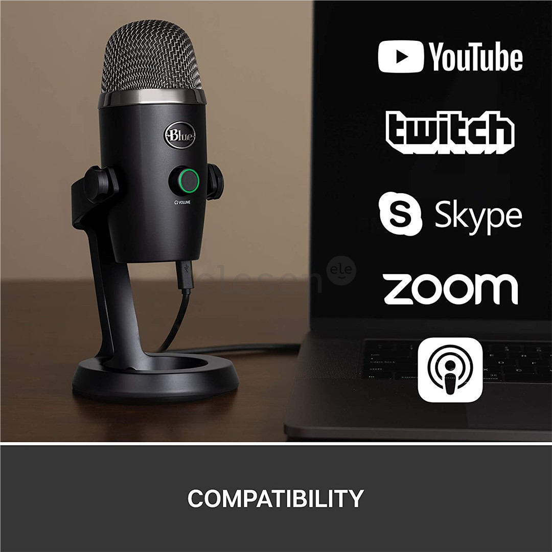 Blue Yeti Nano, 3,5 мм, USB, черный - Микрофон Товар - 988-000401
