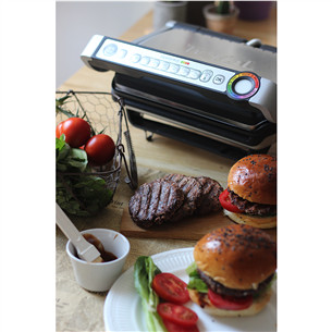 Tefal Optigrill+ with waffle plates, 2000 W, black/inox - Table grill Item - GC716D
