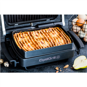 Tefal Optigrill+ + Snacking and baking XL, 2000 W, black/inox - Electric grill + baking accessory Item - GC724D12