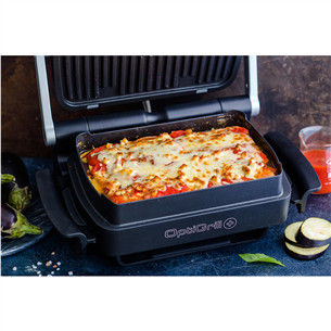 Tefal Optigrill+ + Snacking and baking XL, 2000 W, black/inox - Electric grill + baking accessory Item - GC724D12