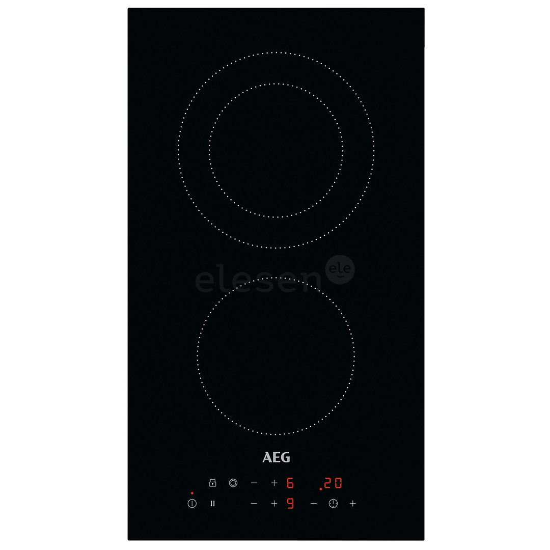 AEG, ширина 29 см, без рамы, черный - Интегрируемая керамическая варочная панель