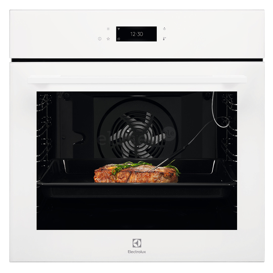 Electrolux, 72 L, pyrolytic cleaning, black/white - Built-in oven Item - EOE8P39WV