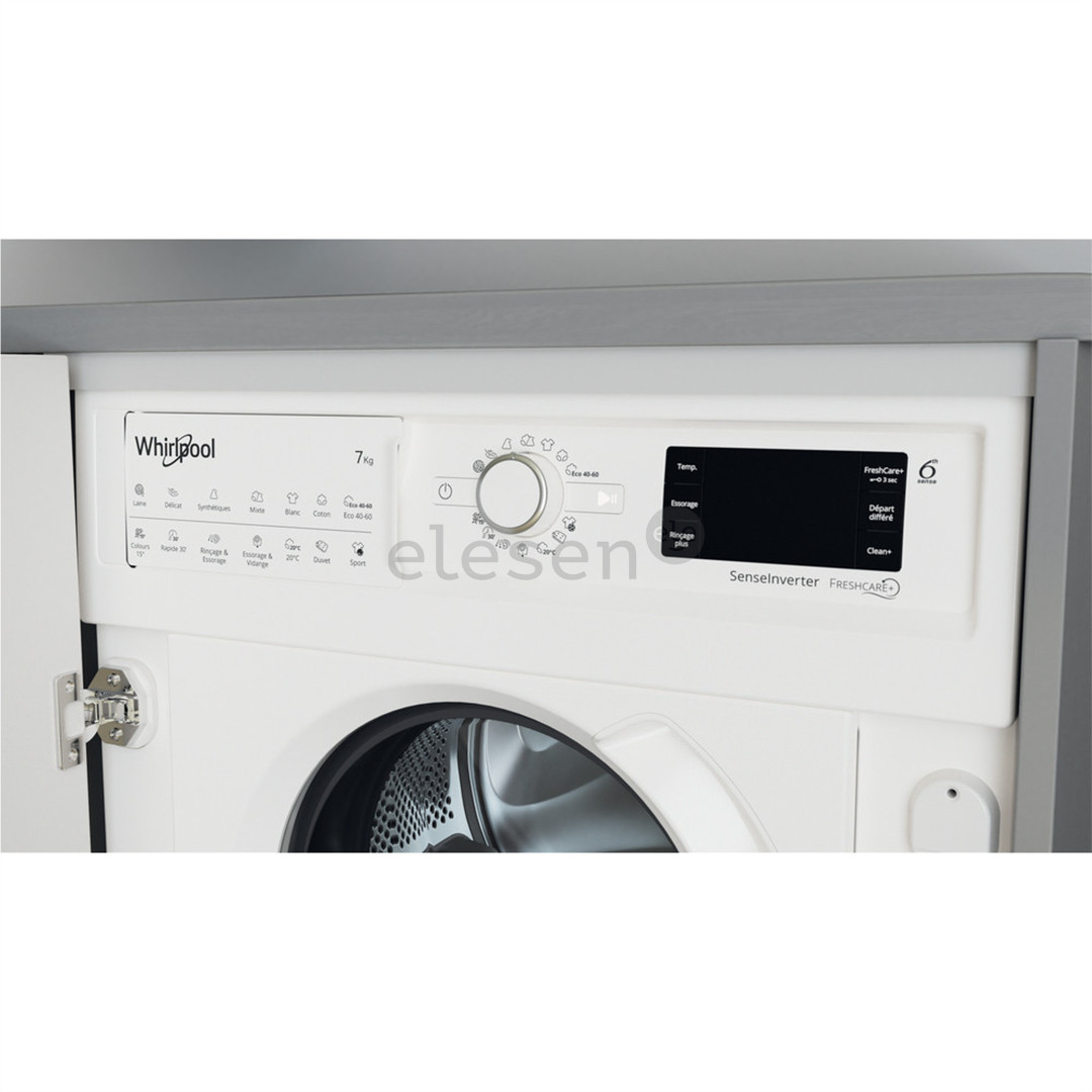 Whirlpool, 7 kg / 5 kg, depth 55 cm, 1400 rpm - Built-in Washer-Dryer Combo