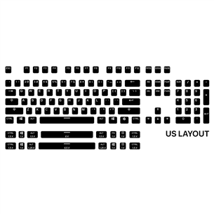Klaviatūros mygtukai SteelSeries PrismCaps (US), Black Prekė - 60200 60200