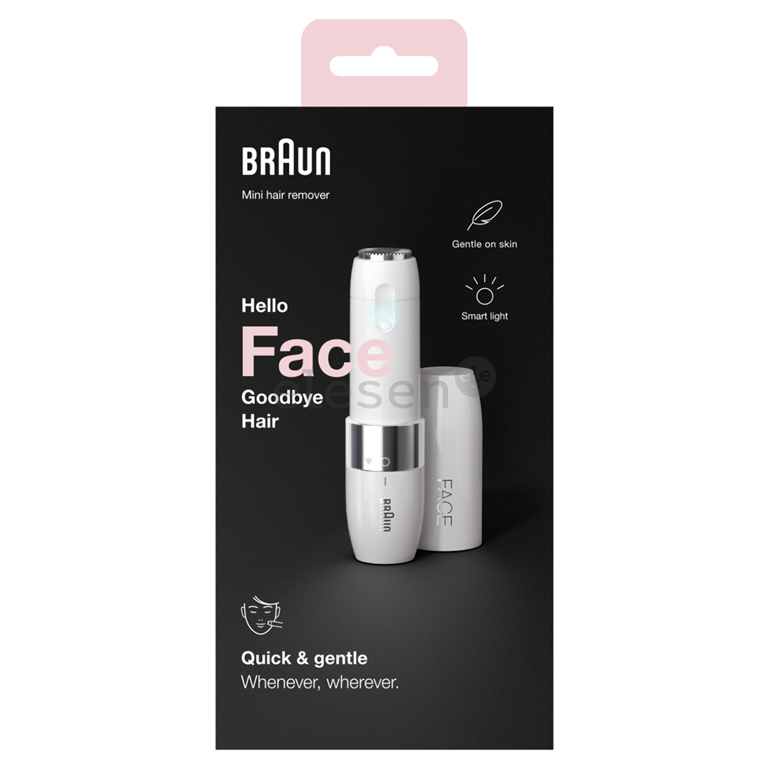 Braun, white/silver - Facial shaver for ladies