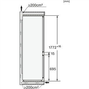 Miele, 244 L, height 177 cm - Built-in Refrigerator Item - KFN7744E