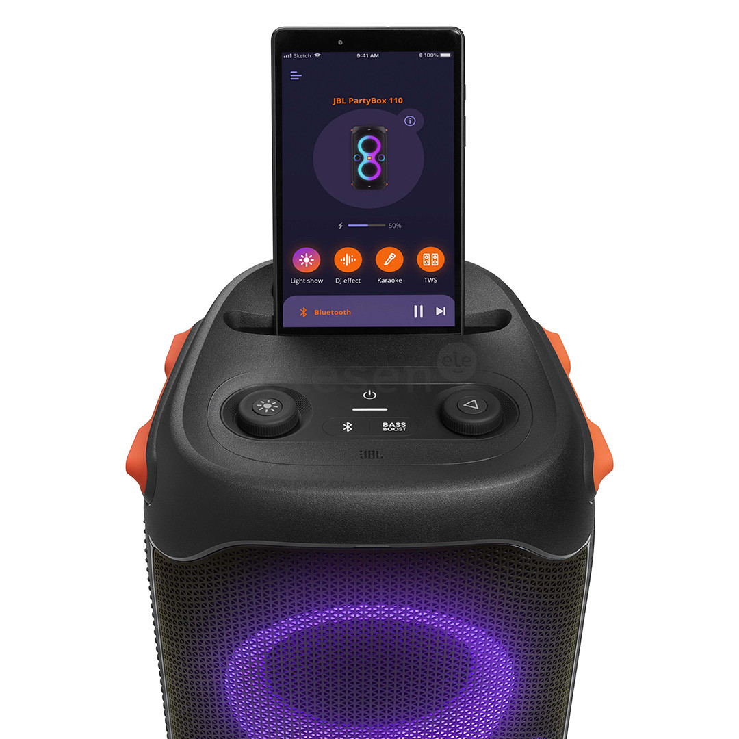 JBL PartyBox 110, juodas - Muzikinis centras