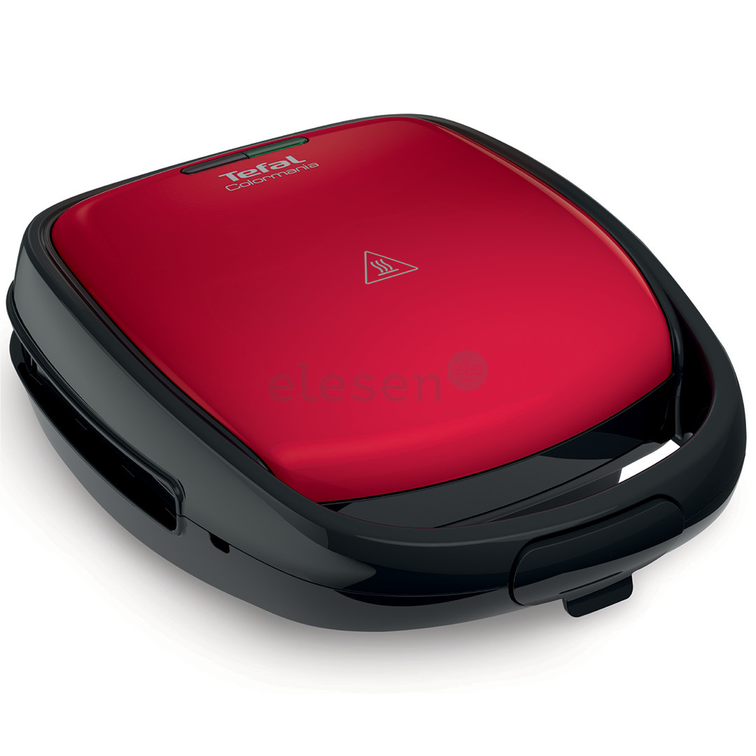 Tefal Snack Time, 700 Вт, черный/красный - Контактный тостер со сменными панелями