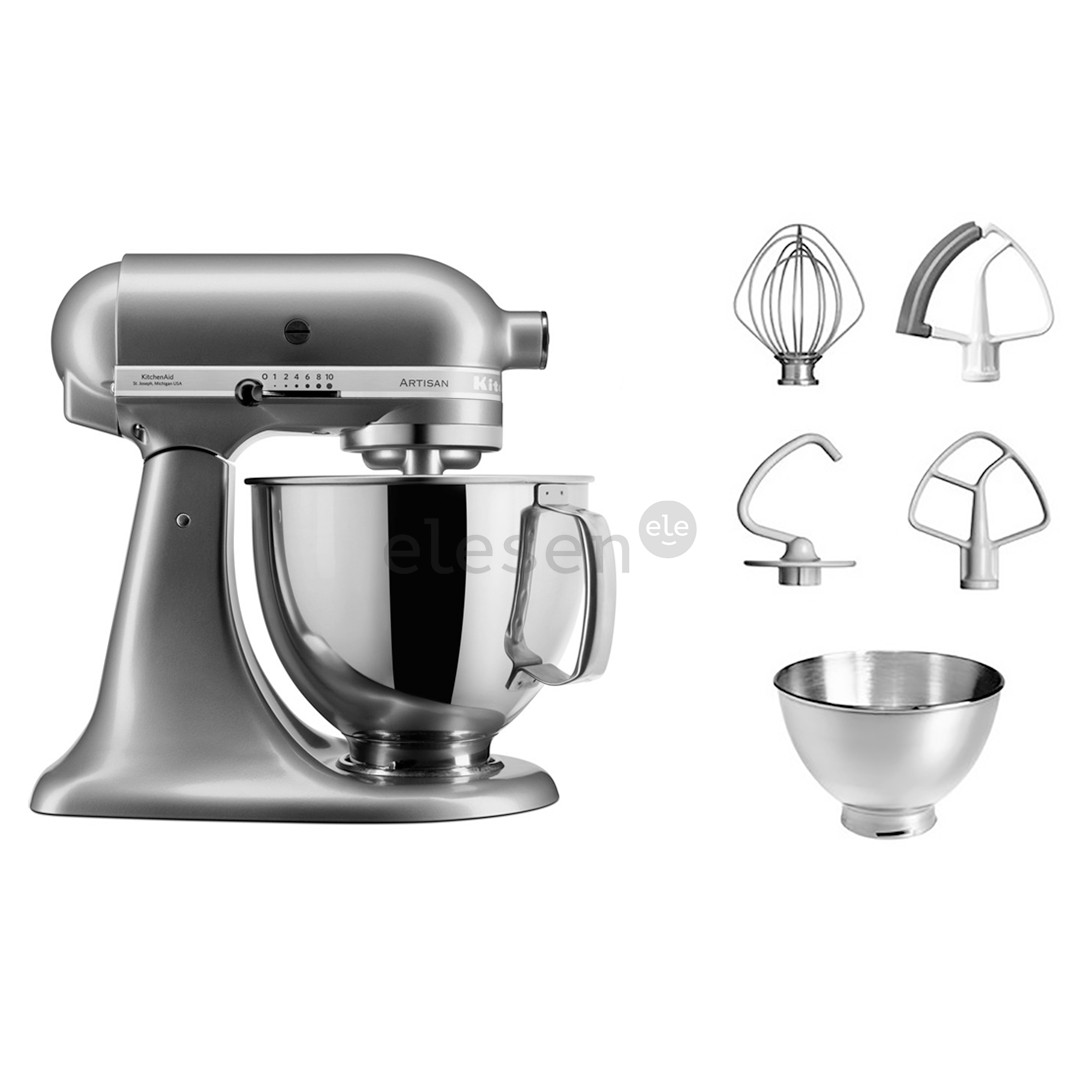 KitchenAid Artisan Elegance, 4.8 L/3 L, 300 W, silver - Mixer Item - 5KSM175PSECU