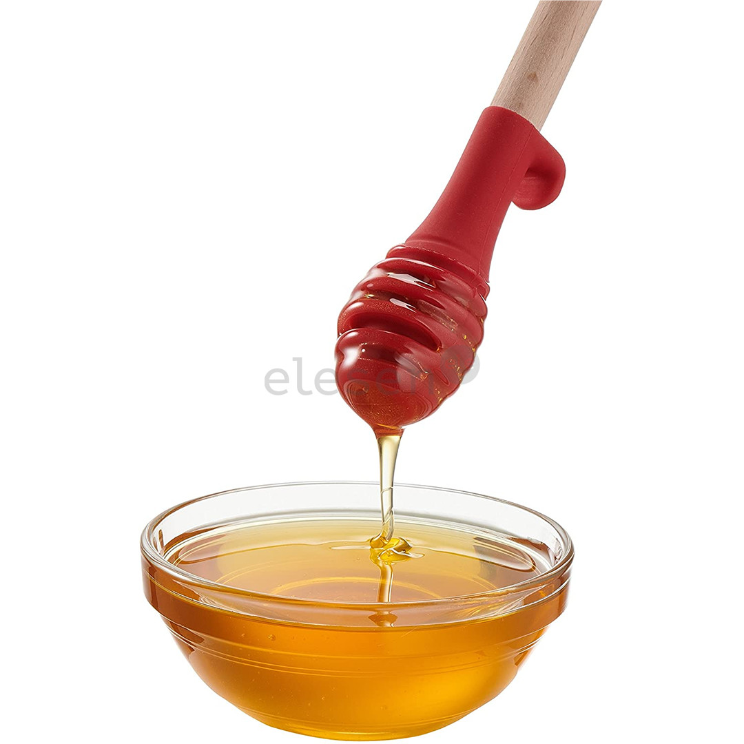 Tefal Ingenio Wood, ilgis 17,5 cm, rudas/raudonas - Medaus šaukštas