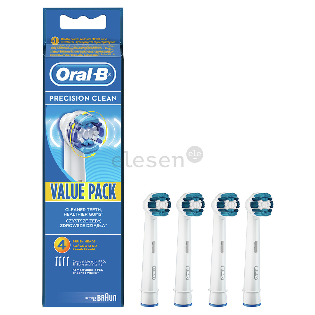 Dantų šepetėlių antgaliai Braun Oral-B Precision Clean 4 vnt.