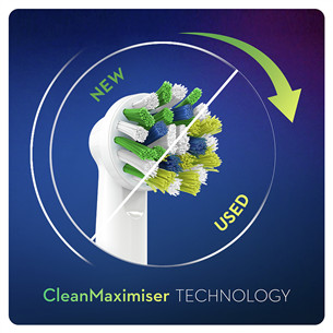 Braun Oral-B Cross Action, 2 pcs, white - Spare brushes for electric toothbrush